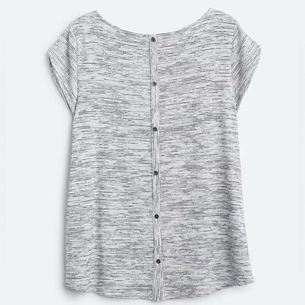 NWT Market & Spruce Petite Women’s Button Back Knit Tee PM